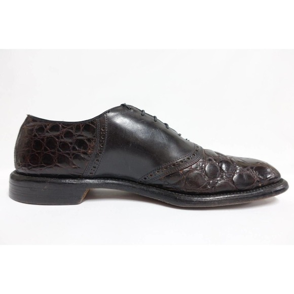 VTG V-Cleat Men Dress Shoes Shell Cordovan/ Genuine Crocodile Brown 11.5 A/AAA main image 5